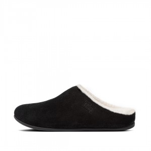 Fitflop Chrissie Shearling Pantoffels Dames Zwart | NL-VHB-291568