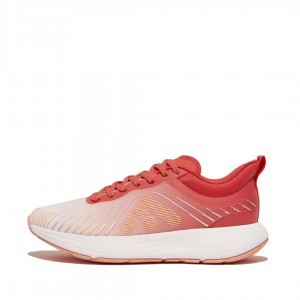 Fitflop Ff-Runner Poly Pu Tpu Sneakers Dames Rood | NL-OQF-936175