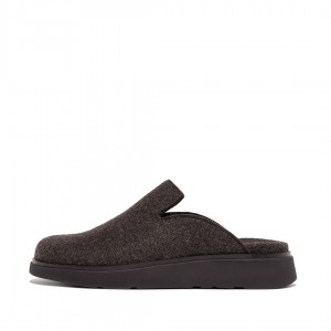 Fitflop Gen-Ff Felt Polyester Mules Heren Zwart | NL-ZNG-637908