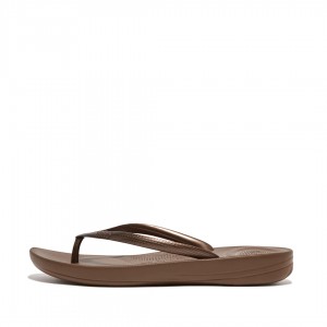 Fitflop Iqushion Ergonomc Teenslippers Dames Bruin | NL-WHJ-139872