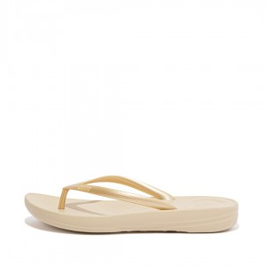 Fitflop Iqushion Ergonomc Teenslippers Dames Goud | NL-XOS-287693