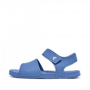 Fitflop Iqushion Rubber Achterband Sandalen Kinderen Blauw | NL-HBJ-706284