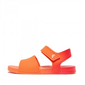 Fitflop Iqushion Rubber Achterband Sandalen Kinderen Rood | NL-QAU-084136