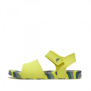 Fitflop Iqushion Rubber Tpu Achterband Sandalen Kinderen Lichtgroen | NL-SVG-763842