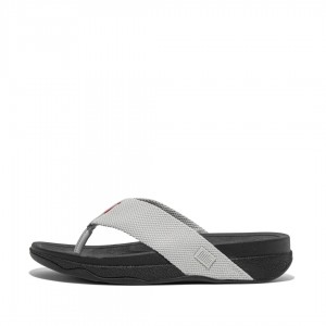 Fitflop Surfer Polyester Teenpaal Sandalen Heren Grijs | NL-HOK-741832