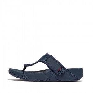 Fitflop Trakk Ii Polyester Faux Neus Thongs Heren Blauw | NL-SJN-465079