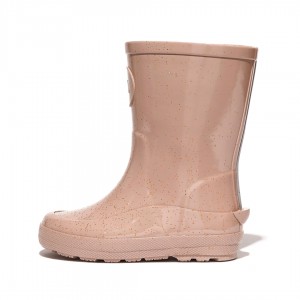 Fitflop Wonderwelly Natural Rubber Mix Regenlaarzen Kinderen Goud | NL-FNY-725810