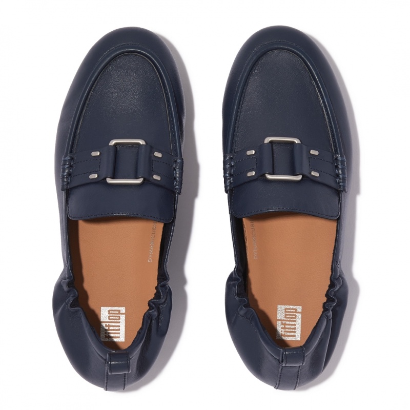 Fitflop Allegro Stud Gesp Loafers Dames Donkerblauw | NL-LYI-250147