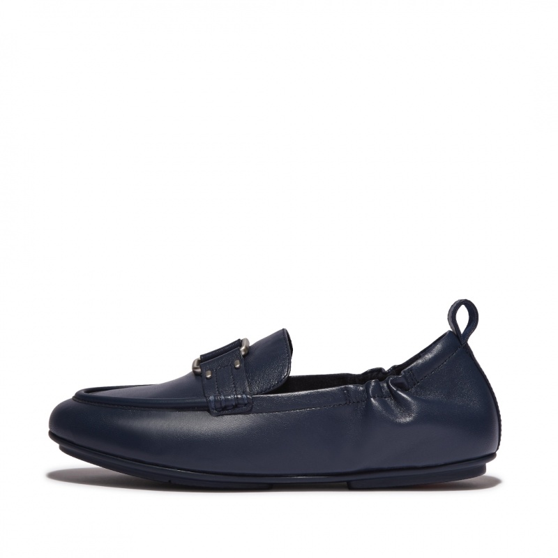 Fitflop Allegro Stud Gesp Loafers Dames Donkerblauw | NL-LYI-250147