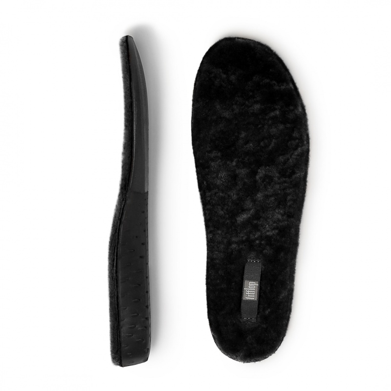 Fitflop Chrissie Shearling Slippers Inlegzolen Dames Zwart | NL-FVH-029745