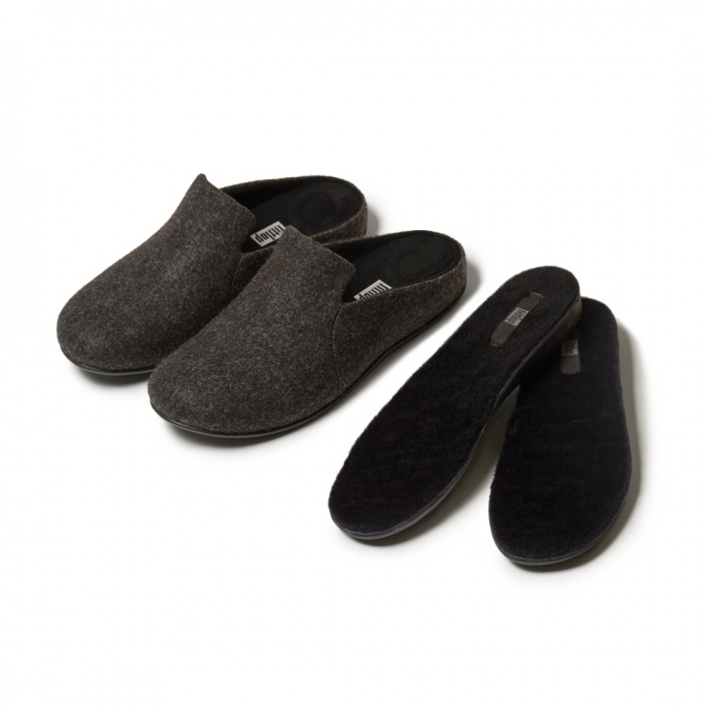 Fitflop Chrissie Shearling Slippers Inlegzolen Dames Zwart | NL-FVH-029745