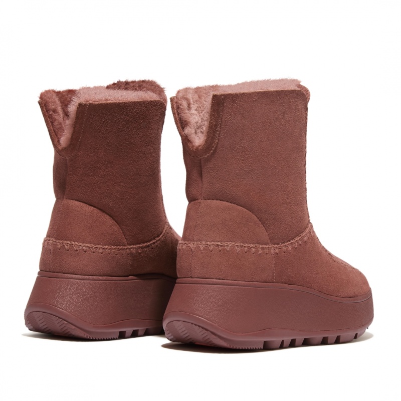 Fitflop F-Mode Double Faced Shearling Laarzen Dames Bruin | NL-DOK-703641