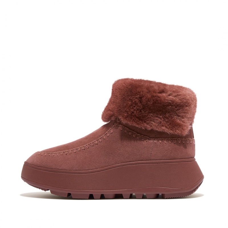 Fitflop F-Mode Double Faced Shearling Laarzen Dames Bruin | NL-DOK-703641