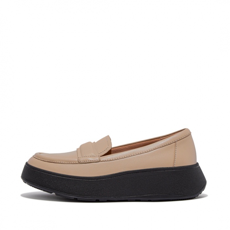 Fitflop F-Mode Loafers Dames Zwart Beige | NL-AHV-768205