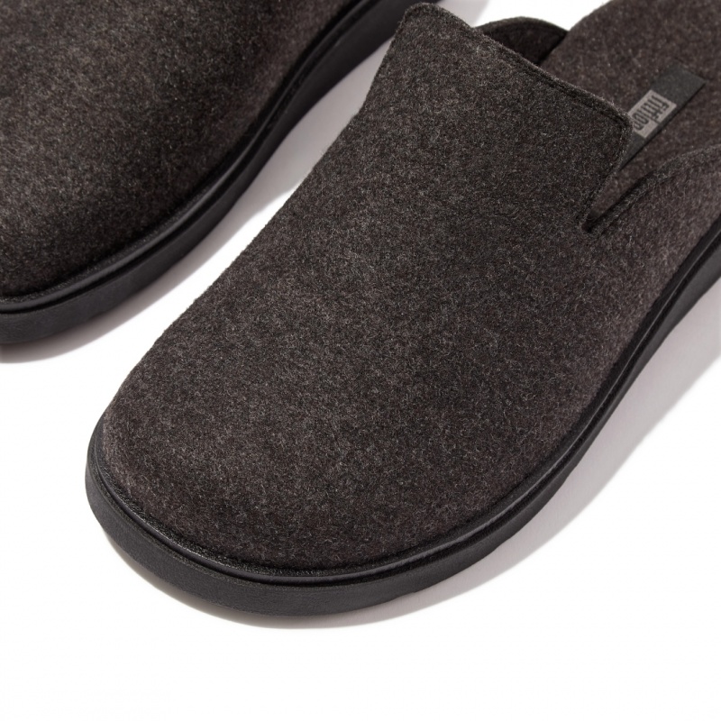 Fitflop Gen-Ff Felt Polyester Mules Heren Zwart | NL-ZNG-637908