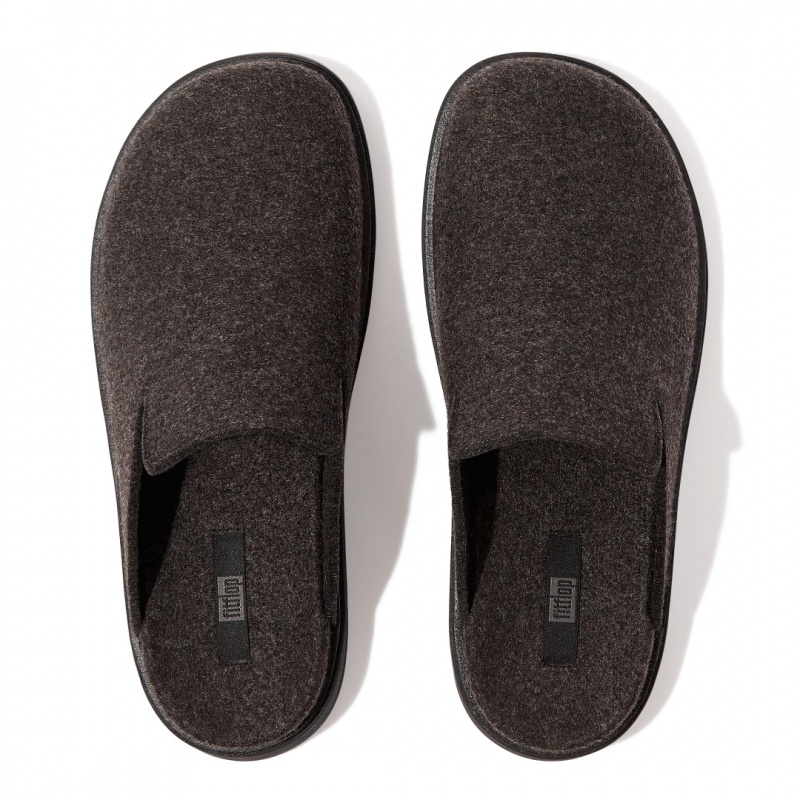 Fitflop Gen-Ff Felt Polyester Mules Heren Zwart | NL-ZNG-637908