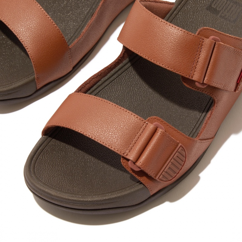 Fitflop Gogh Moc Badslippers Heren Donkerbruin | NL-QBX-436781