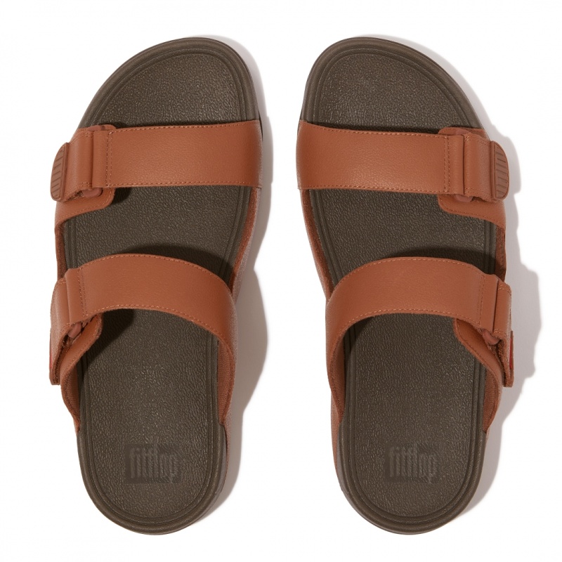 Fitflop Gogh Moc Badslippers Heren Donkerbruin | NL-QBX-436781