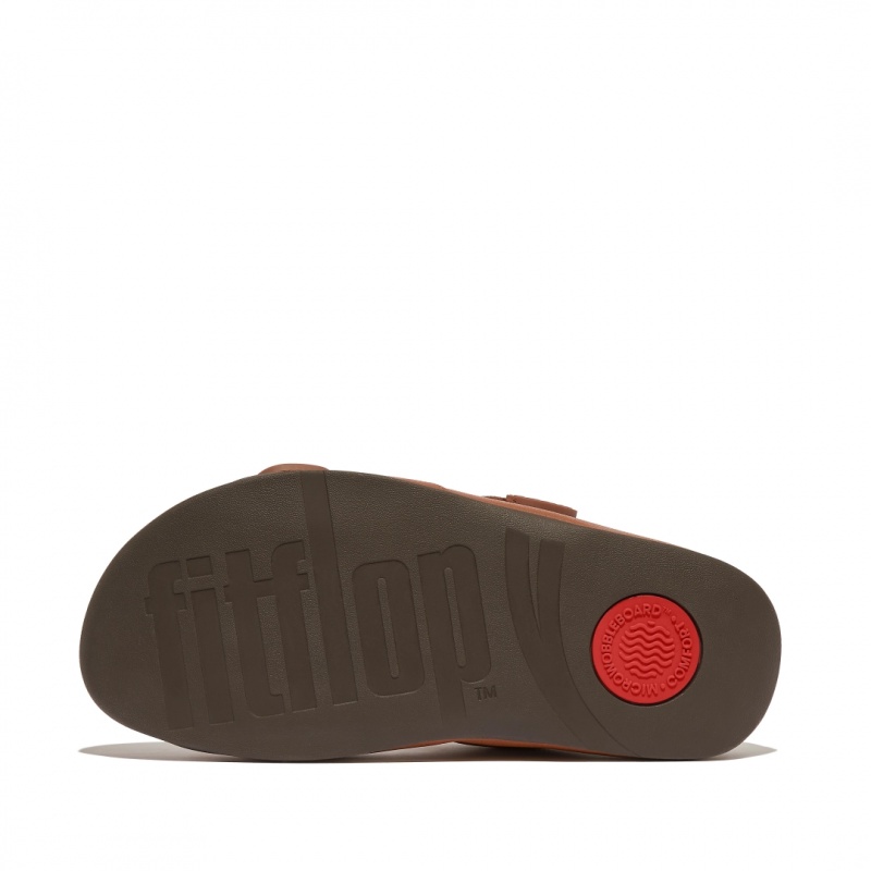 Fitflop Gogh Moc Badslippers Heren Donkerbruin | NL-QBX-436781