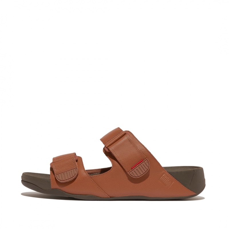 Fitflop Gogh Moc Badslippers Heren Donkerbruin | NL-QBX-436781