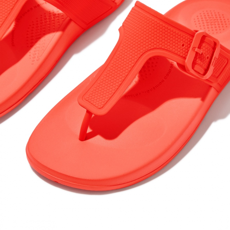 Fitflop Iqushion Adjustable Gesp Flip Flops Teenslippers Dames Oranje | NL-FMC-394068