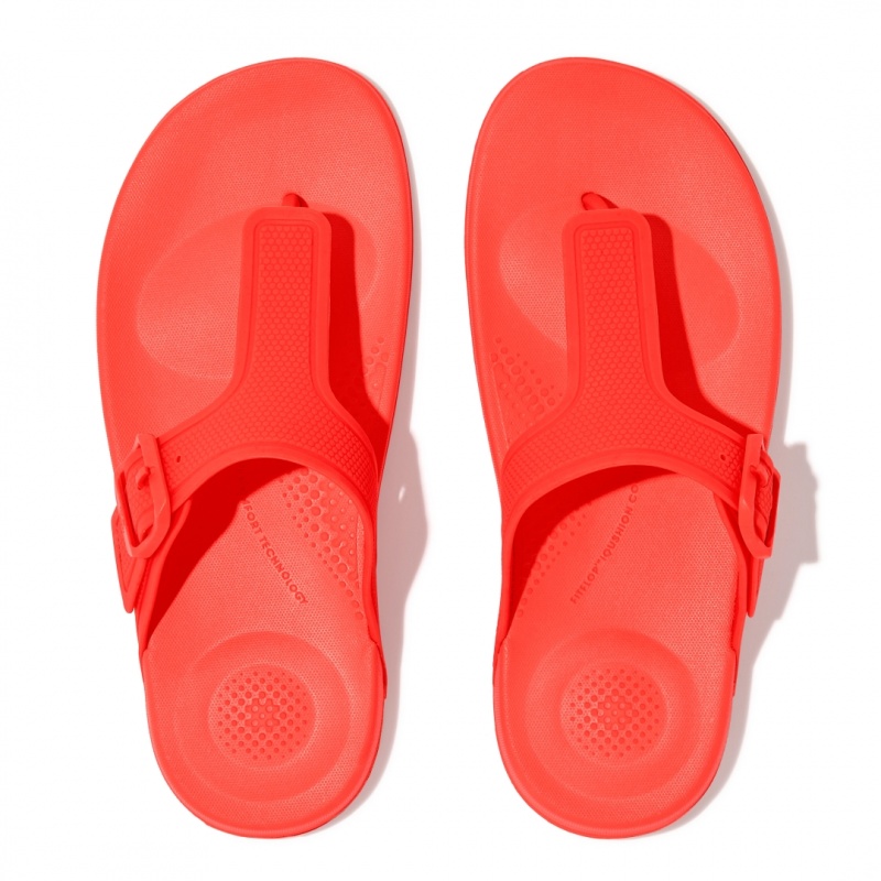 Fitflop Iqushion Adjustable Gesp Flip Flops Teenslippers Dames Oranje | NL-FMC-394068