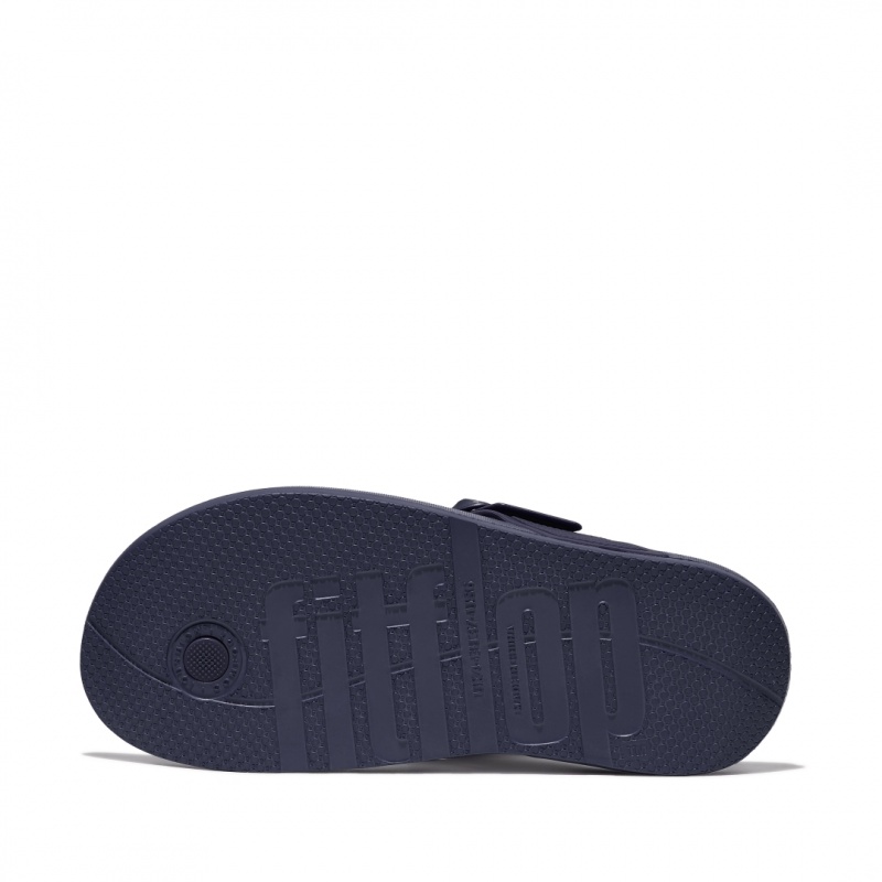 Fitflop Iqushion Adjustable Gesp Teenslippers Dames Donkerblauw | NL-ZHL-302596