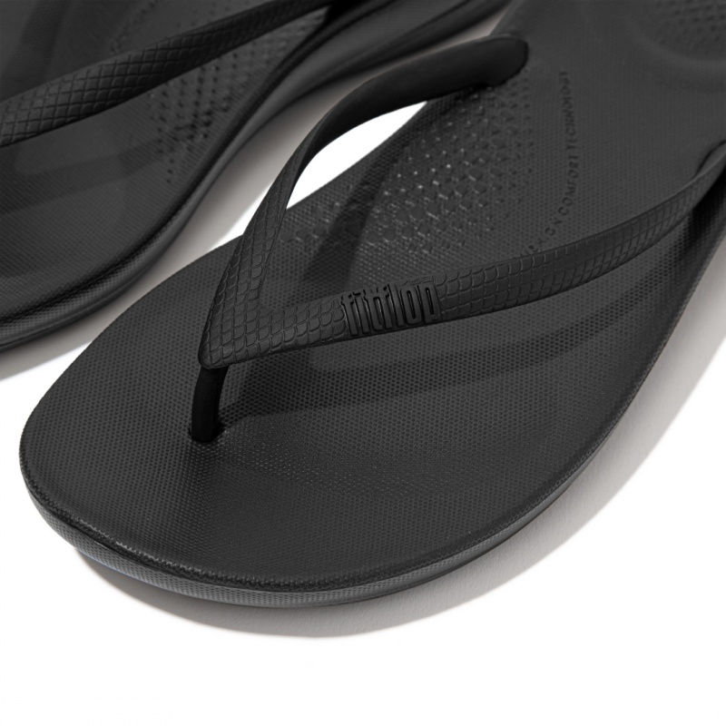 Fitflop Iqushion Ergonomc Teenslippers Dames Zwart | NL-FDK-581673