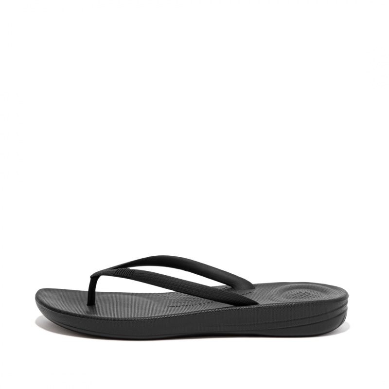 Fitflop Iqushion Ergonomc Teenslippers Dames Zwart | NL-FDK-581673