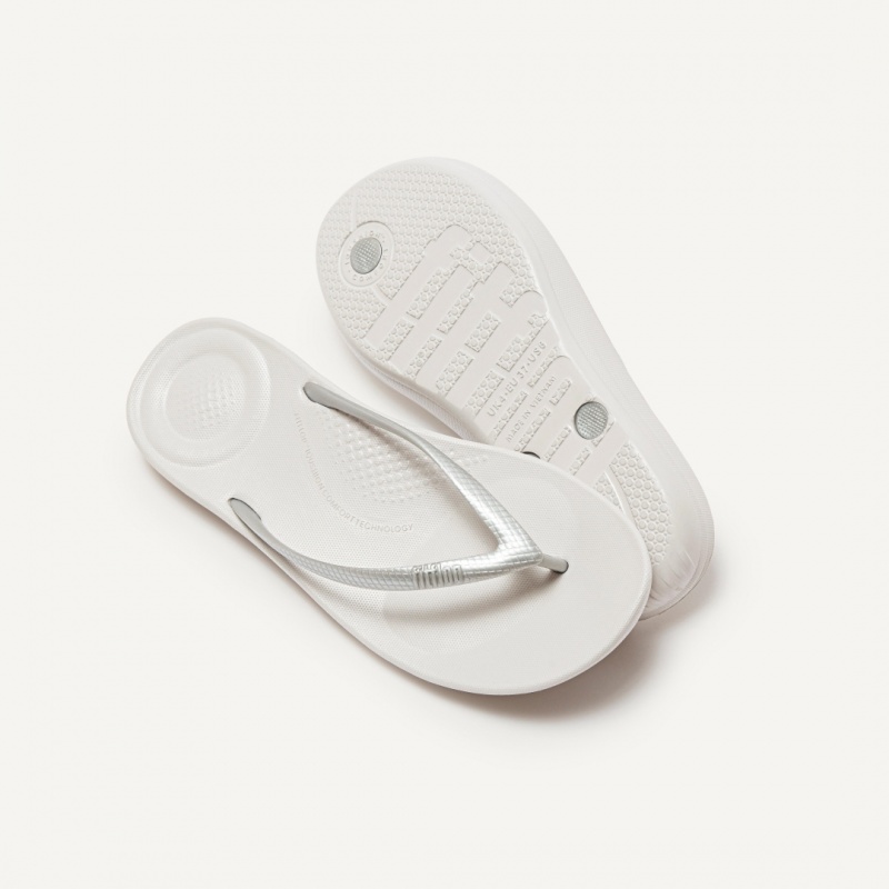 Fitflop Iqushion Ergonomc Teenslippers Dames Zilver | NL-LWA-263451