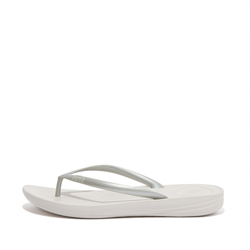 Fitflop Iqushion Ergonomc Teenslippers Dames Zilver | NL-LWA-263451