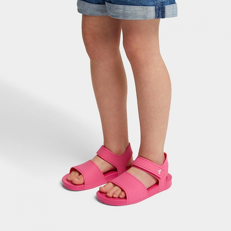 Fitflop Iqushion Rubber Achterband Sandalen Kinderen Rood | NL-MWD-368159