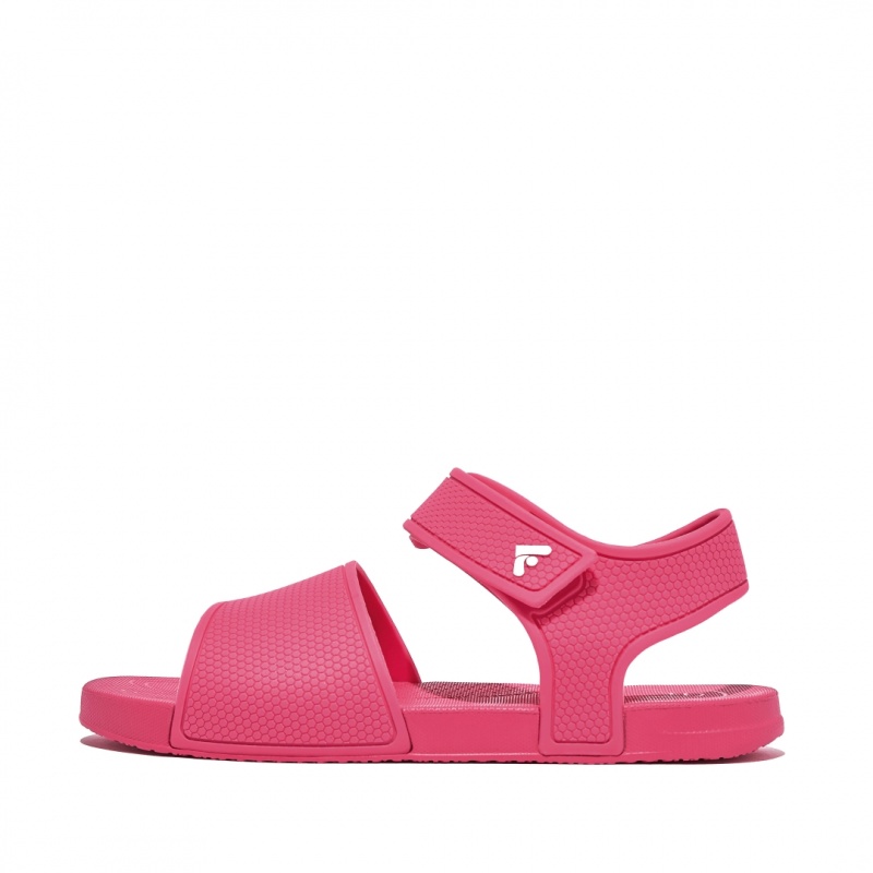 Fitflop Iqushion Rubber Achterband Sandalen Kinderen Rood | NL-MWD-368159