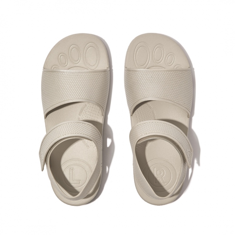 Fitflop Iqushion Rubber Achterband Sandalen Kinderen Zilver | NL-DYF-725960