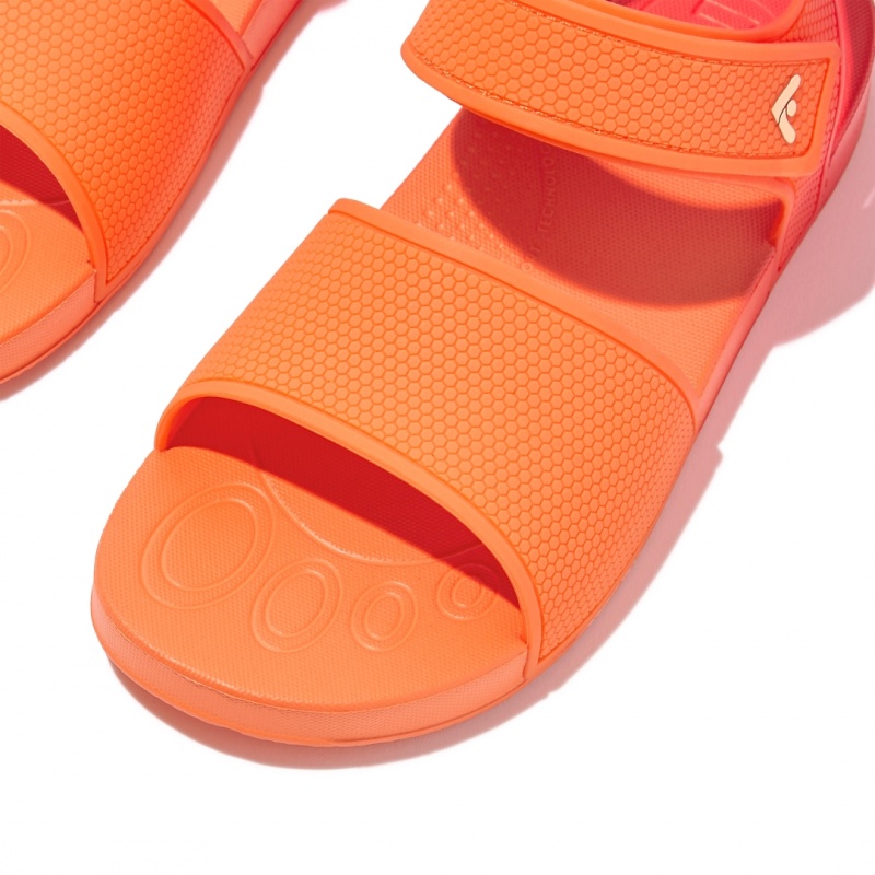 Fitflop Iqushion Rubber Achterband Sandalen Kinderen Rood | NL-QAU-084136