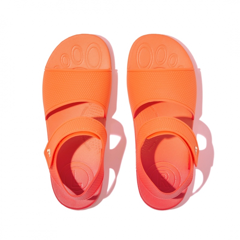 Fitflop Iqushion Rubber Achterband Sandalen Kinderen Rood | NL-QAU-084136