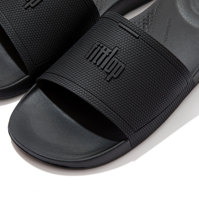 Fitflop Iqushion Rubber Badslippers Heren Zwart | NL-KJQ-167234