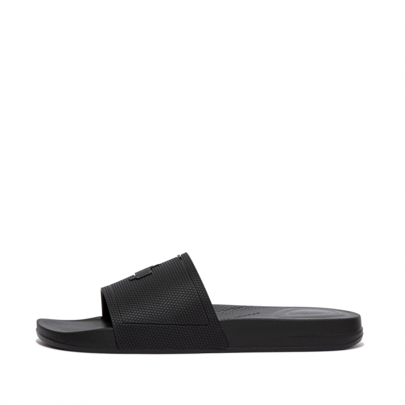 Fitflop Iqushion Rubber Badslippers Heren Zwart | NL-KJQ-167234