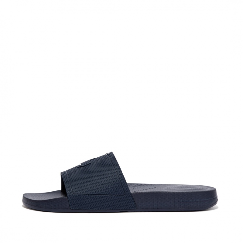 Fitflop Iqushion Rubber Badslippers Heren Donkerblauw | NL-EPD-702983