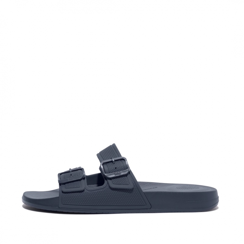 Fitflop Iqushion Rubber Sandalen Heren Donkerblauw | NL-KRB-925160