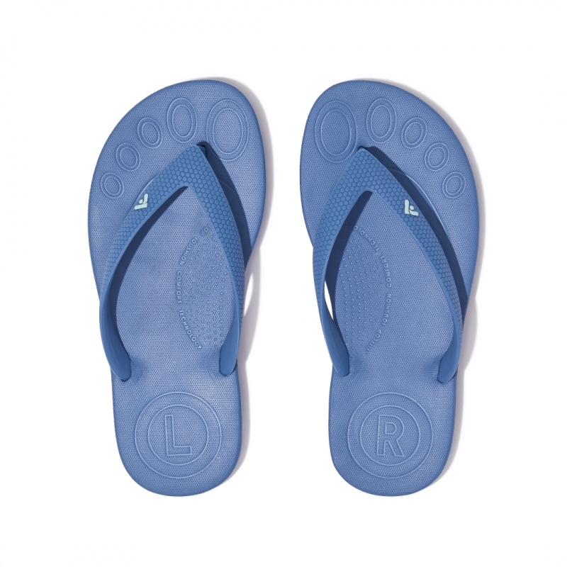 Fitflop Iqushion Rubber Teenslippers Kinderen Blauw | NL-UHP-256079