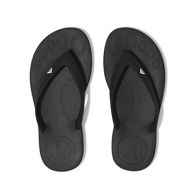 Fitflop Iqushion Rubber Teenslippers Kinderen Zwart | NL-JCM-476523