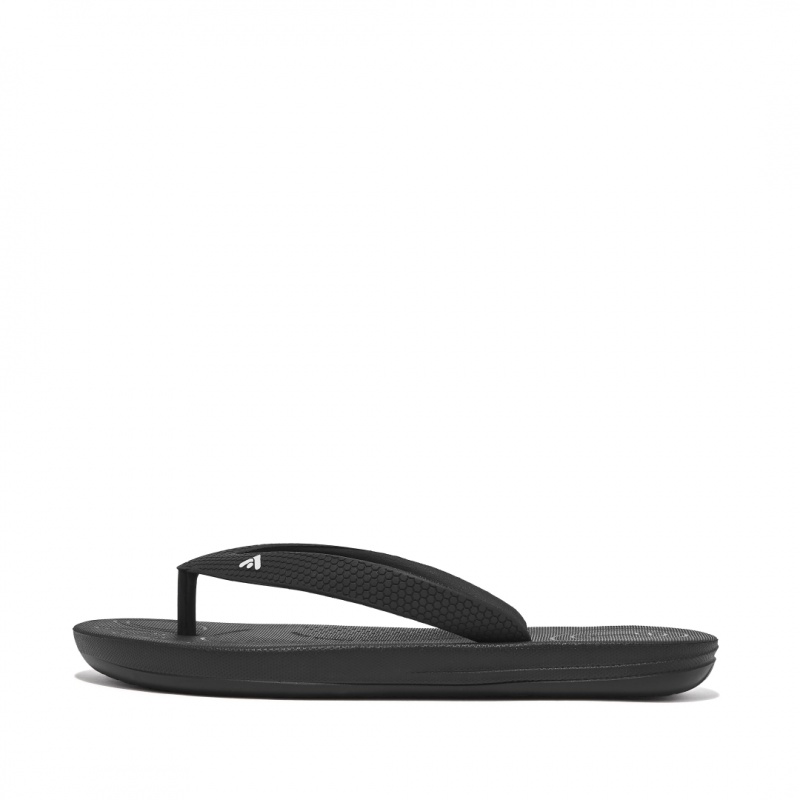 Fitflop Iqushion Rubber Teenslippers Kinderen Zwart | NL-JCM-476523