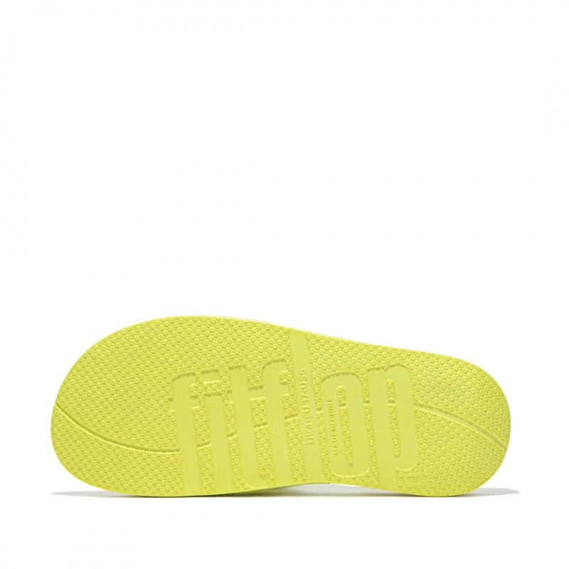 Fitflop Iqushion Rubber Tpu Slides Badslippers Dames Lichtgroen | NL-ANS-430871