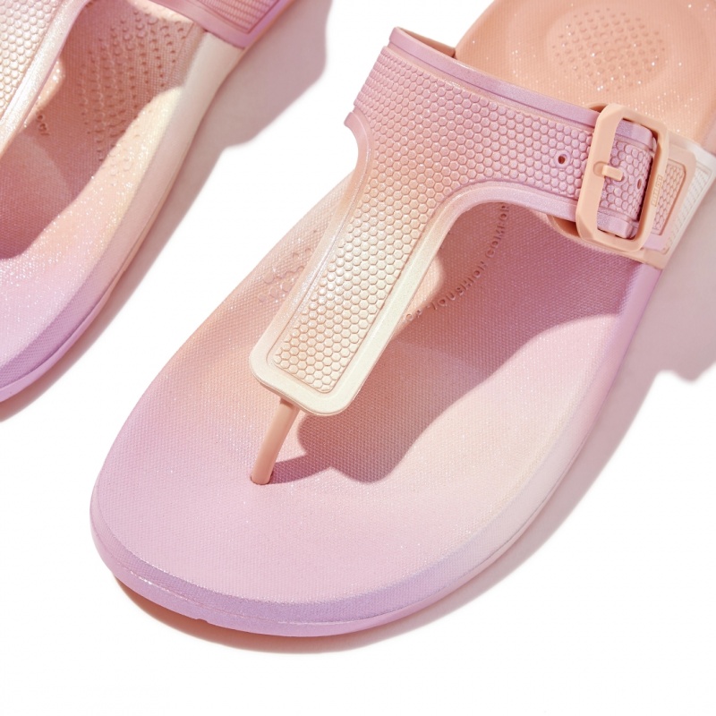 Fitflop Iqushion Rubber Tpu Teenslippers Dames Roze | NL-PDN-790125