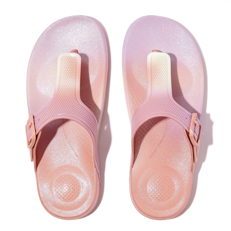 Fitflop Iqushion Rubber Tpu Teenslippers Dames Roze | NL-PDN-790125