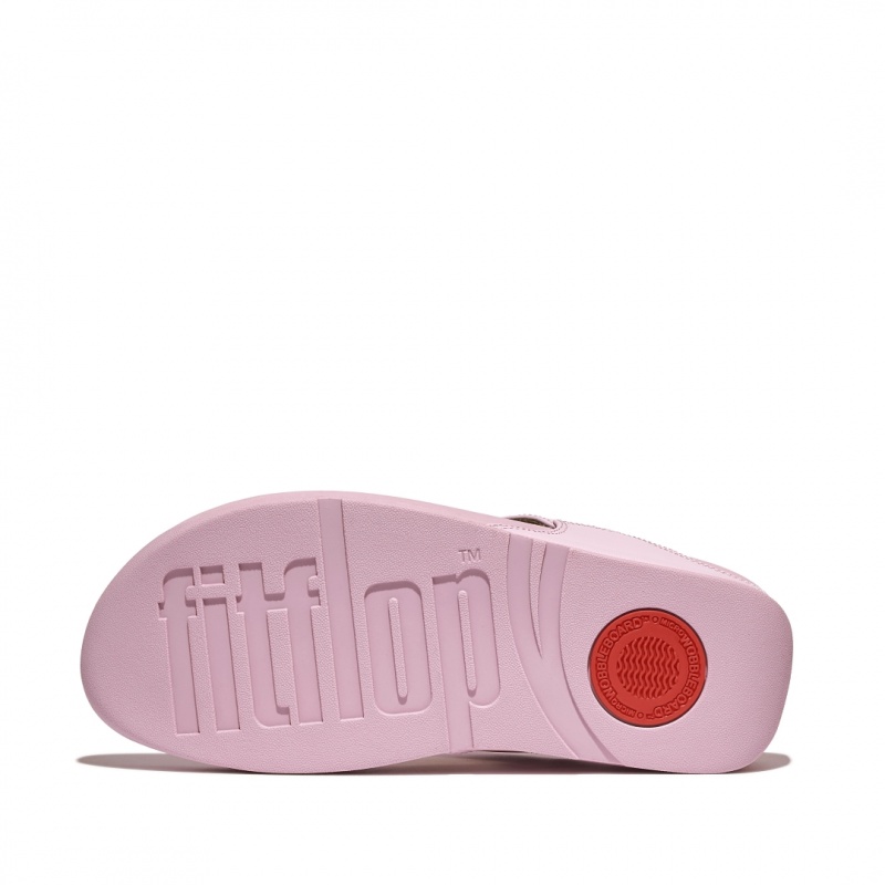 Fitflop Lulu Leren Teenpaal Sandalen Dames Roze | NL-NUM-310564