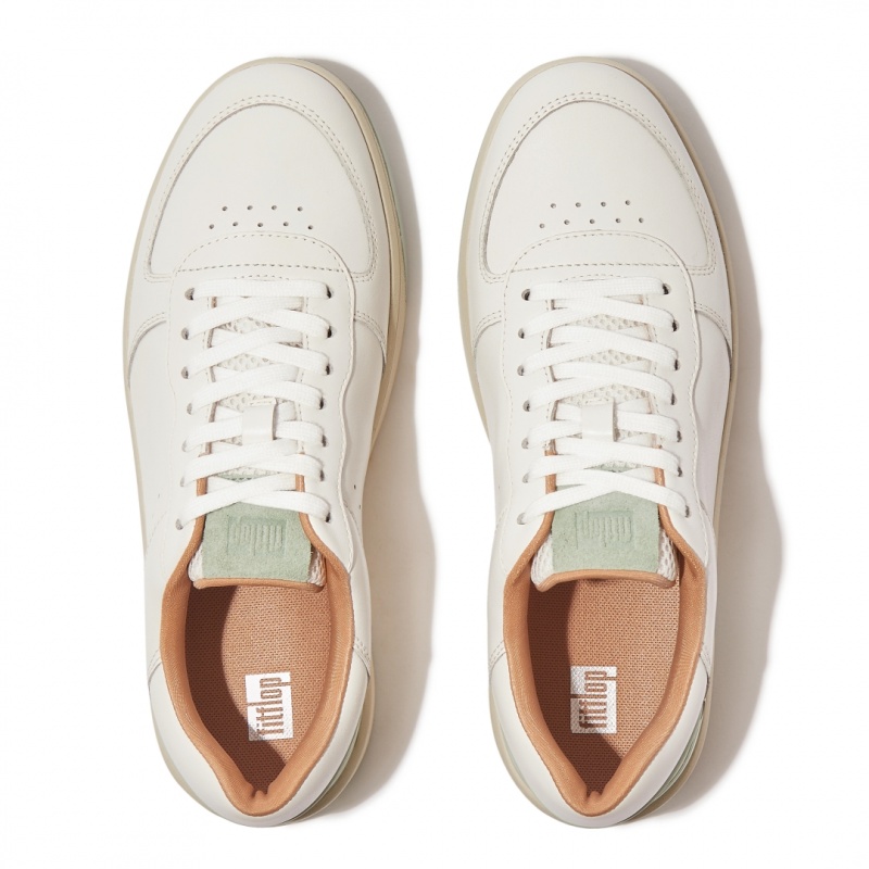 Fitflop Rally-Evo Sneakers Dames Wit Bruin | NL-OZV-840261