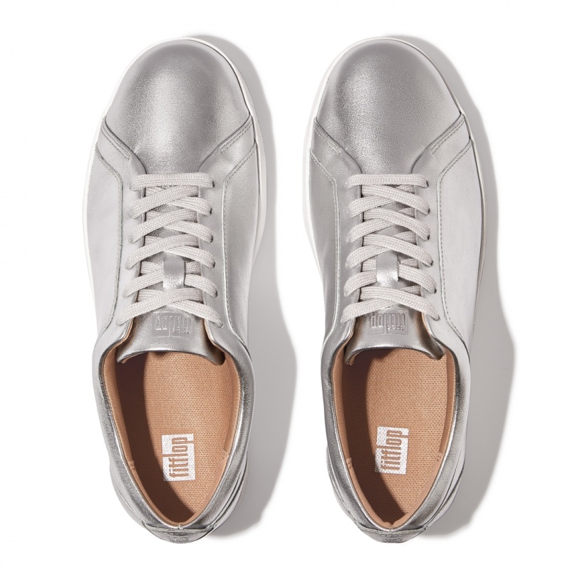 Fitflop Rally Court Sneakers Dames Zilver | NL-HYJ-106528