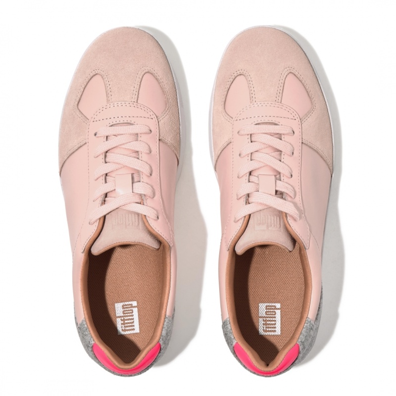 Fitflop Rally Panel Sneakers Dames Roze Lichtblauw Grijs | NL-GOW-708592